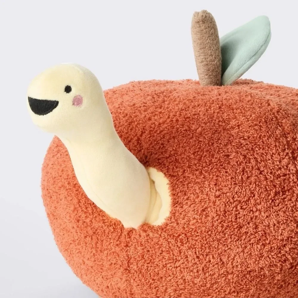 Nwt Soft Baby Apple with Worm Toy, Cloud Island